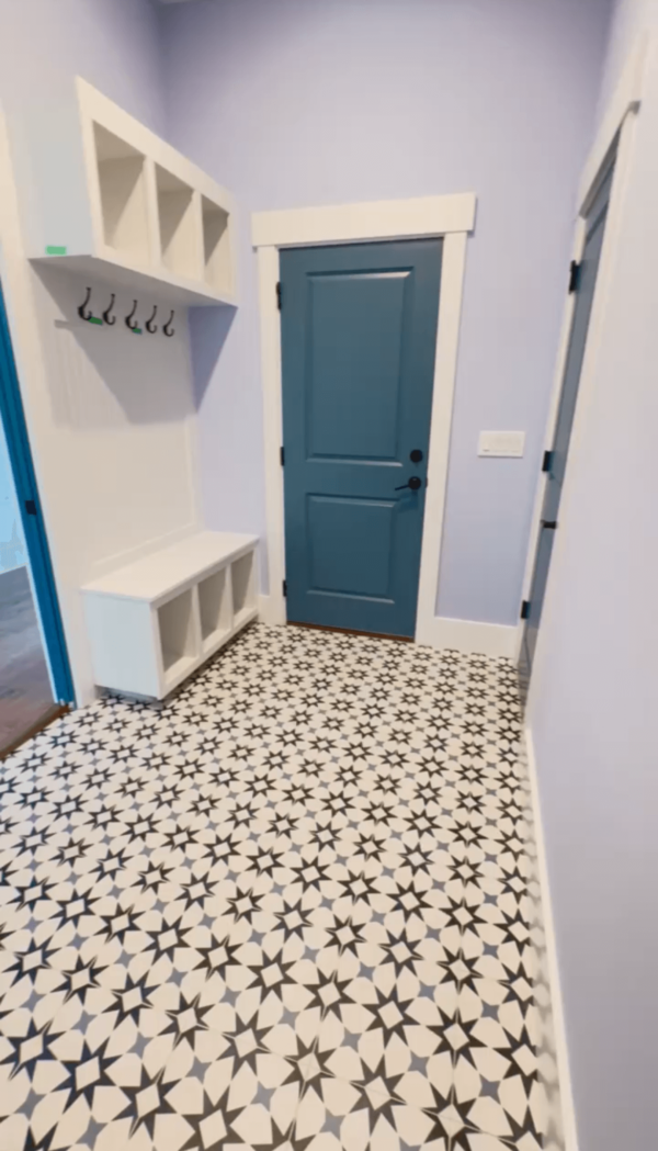 Tile flooring laundry