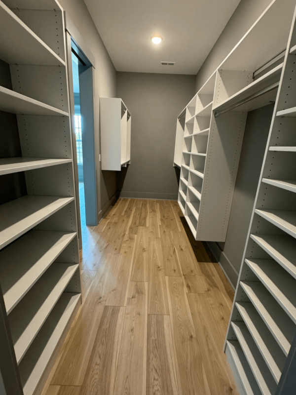 Laminate flooring closet