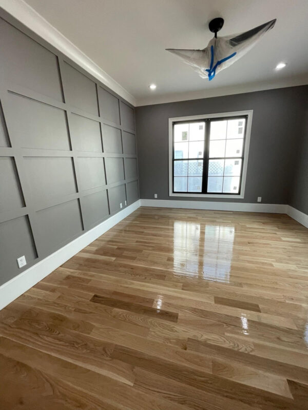 Solid hardwood flooring bedroom