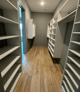 Laminate flooring closet